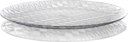 Round serving tray ACCASA 35 cm – glass imitation