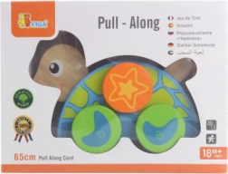 Wooden pull-along turtle
