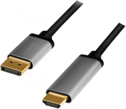 câble displayport vers hdmi 4k/60 hz 2 m avec boîtier en aluminium