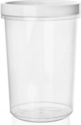 Runder Lebensmittelbehälter mit Dichtung, Schraubdeckel 1,6 l