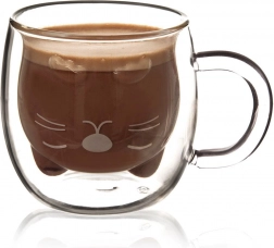 Thermoglas mit Doppelwand Katze 270 ml