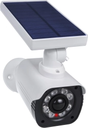 Fausse caméra de sécurité solaire avec éclairage LED