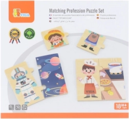 Viga wooden matching game – Professions: 24 pieces, 8 jobs