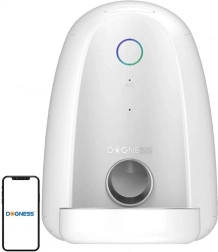 intelligenter automatischer Futterautomat für Hunde und Katzen mit Wi‑Fi DOGNESS mini, weiß