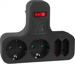Maclean Energy Vierfachsteckdose mit Schalter