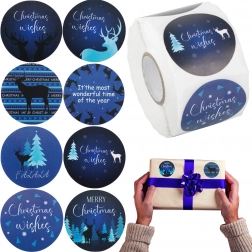 Weihnachtsaufkleber auf Rolle 500 Stück