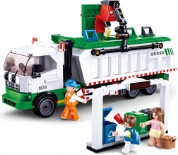 Sluban Ville Camion Poubelle Recyclage et Jeu de Cartes