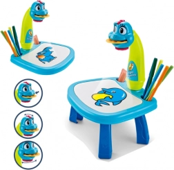 Multifunctional projector / drawing teaching projector - blue dinosaur