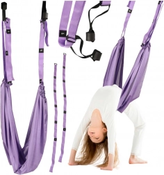 Lila Hängematte für Aerial Yoga und sensorisches Schaukeln, Tragkraft 100 kg