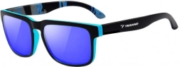 Polarisierte Sonnenbrille TRIZAND UV400 aus Polycarbonat – schwarz‑blau