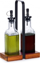 glass oil and vinegar set with stand 2 × 190 ml