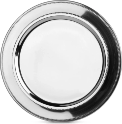 Stalen onderbord/serveerschaal zilver 33 cm