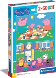 puzzel Peppa Pig 2×60 stukjes Clementoni