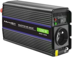 Monolith 1200 MS Wave Power Inverter | 12V to 230V | 600/1200W | USB