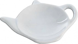 Porcelain saucer for tea bag, white MONA