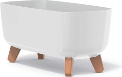 Kunststof plantenbak op pootjes Gracia Case 39 cm wit
