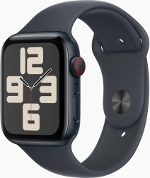 Apple Watch SE GPS + Cellular avec boîtier en aluminium 44 mm couleur minuit, bracelet sport M/L