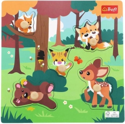 Wooden Puzzle Forest Animals, 5 Pieces