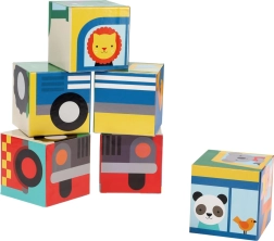 Petit Collage vehicle blocks with animals