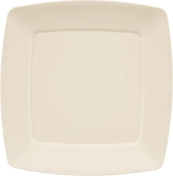 Ondiep kunststof bord Sandy crème 23,5 × 23,5 cm