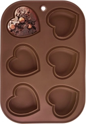 Silicone Heart Muffin Mold, 6 pcs – ORION