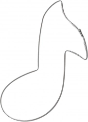 Stainless Steel Cookie Cutter Note 7 cm