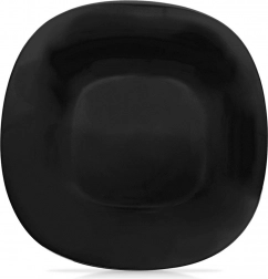 Gläserner Dessertteller LUNA 20,5 × 20,5 cm schwarz