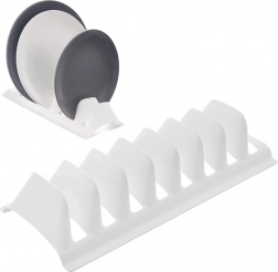 White stand for plates and lids 29.5 × 13.5 × 6 cm