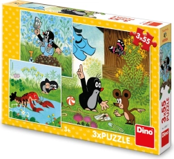 Dino Puzzle Little Mole and the Blue Shorts 3×55 pieces