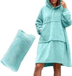Bluzair – Hoodie-Decke – mintgrün