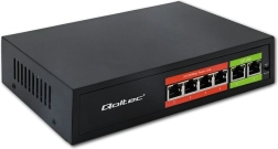 Fast Ethernet PoE network switch 4x RJ45 + 2x RJ45 uplink 65 W 10/100 Mb/s