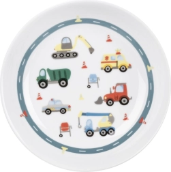 Diep porseleinen kinderbord Auto's 19 cm