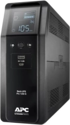 APC Back‑UPS Pro 1200VA (720 W) noodstroomvoorziening met AVR en LCD, 6× C13