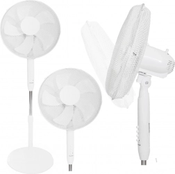 Standventilator 45W - 3 Modi, 5 Flügel, weiß