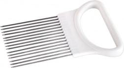 Onion slicing holder with stainless steel prongs
