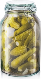 Glass clip-top jar with clamp 4.2 l
