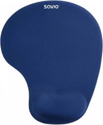 Ergonomic gel mouse pad SAVIO with wrist rest – dark blue
