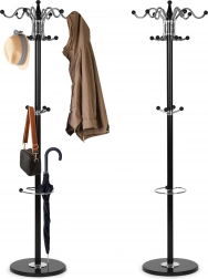 Free-standing clothes rack 172 cm, metal, 16 hooks, ModernHome