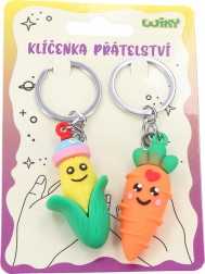 Freundschafts-Schlüsselanhänger mit Gemüse-Motiv, 2 Stück