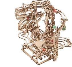 Ugears piste de billes mécanique en bois avec entraînement à chaîne – puzzle 3D