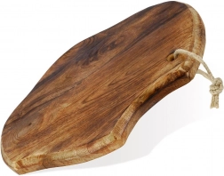 Wooden cutting and serving board made of mango wood 33 × 22 cm