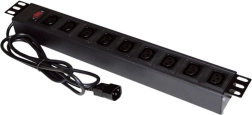 19" Power Strip 9×C13 with C14 Plug
