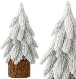 Dekorativer Tisch-Weihnachtsbaum mit Schneeeffekt 20 × 9 cm