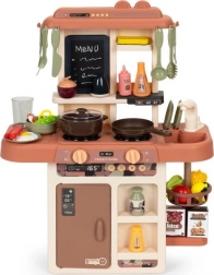 Kinderküche mit Geräuschen, LED und Dampfgenerator, 42 Zubehörteile