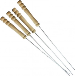 Steel skewers for shashlik 38.5 cm, 4 pcs