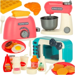 Children's Kitchen Set with Microwave, Toaster, and Blender