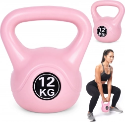 Kettlebell 12 kg pink für Heimtraining MODERNHOME