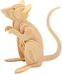 Woodcraft Holz 3D-Puzzle Maus