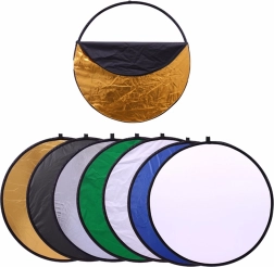 Faltbarer 7-in-1-Fotoreflektor, rund, 60 cm, mit Diffusor