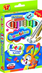 Bambino runde Buntstifte 12 Farben mit Anspitzer